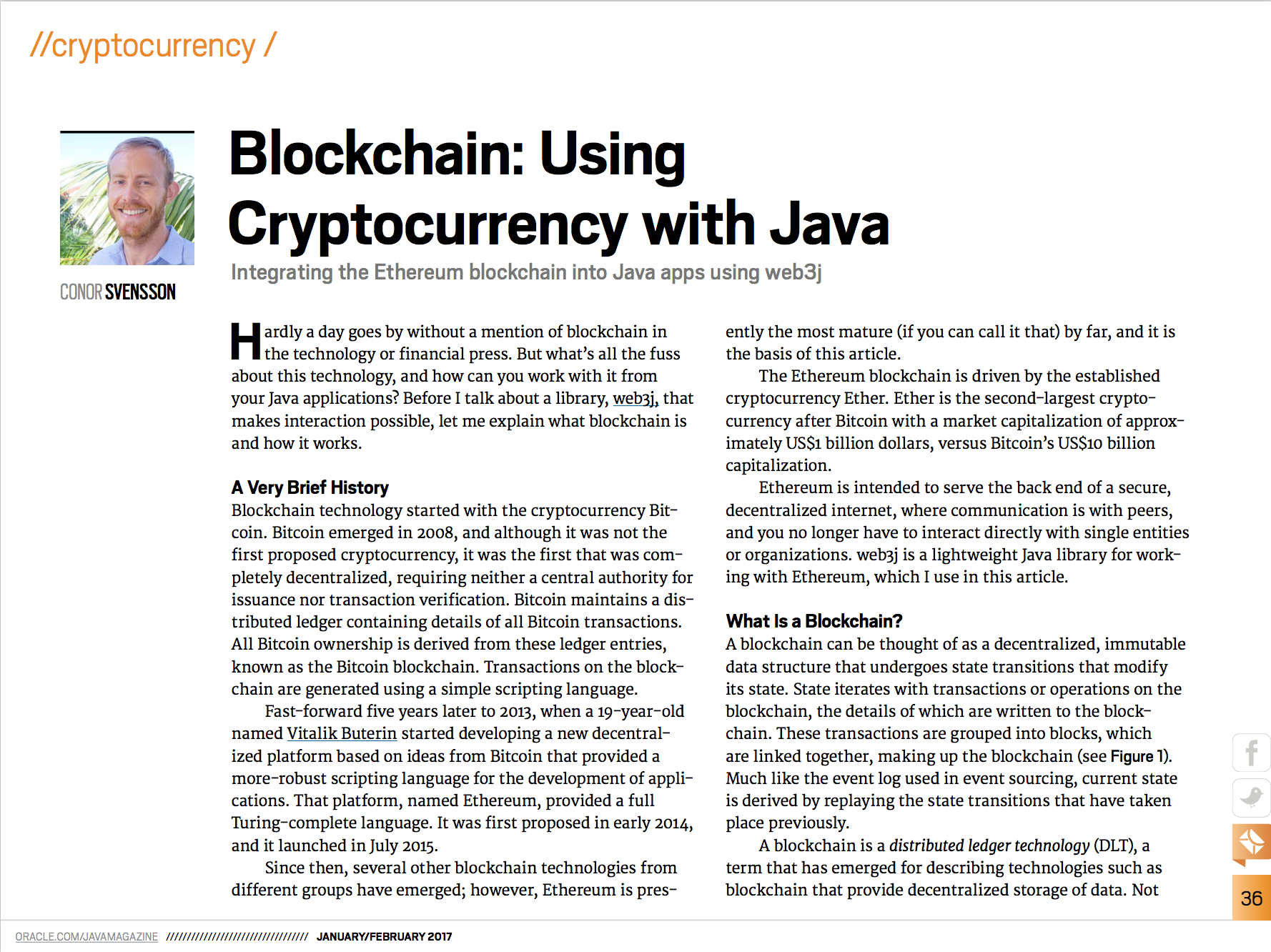 java magazine article screenshot